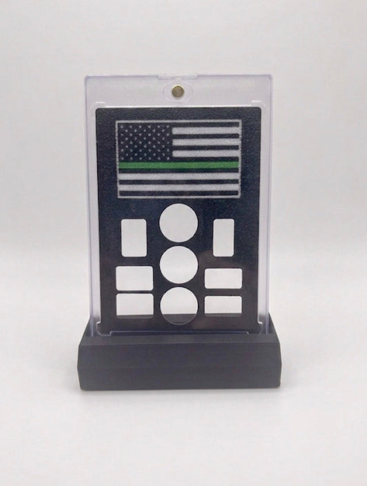 FREE STANDING DESKTOP GREEN LINE AMERICAN FLAG GRAM HOLDER AND DISPLAY! (Copy)