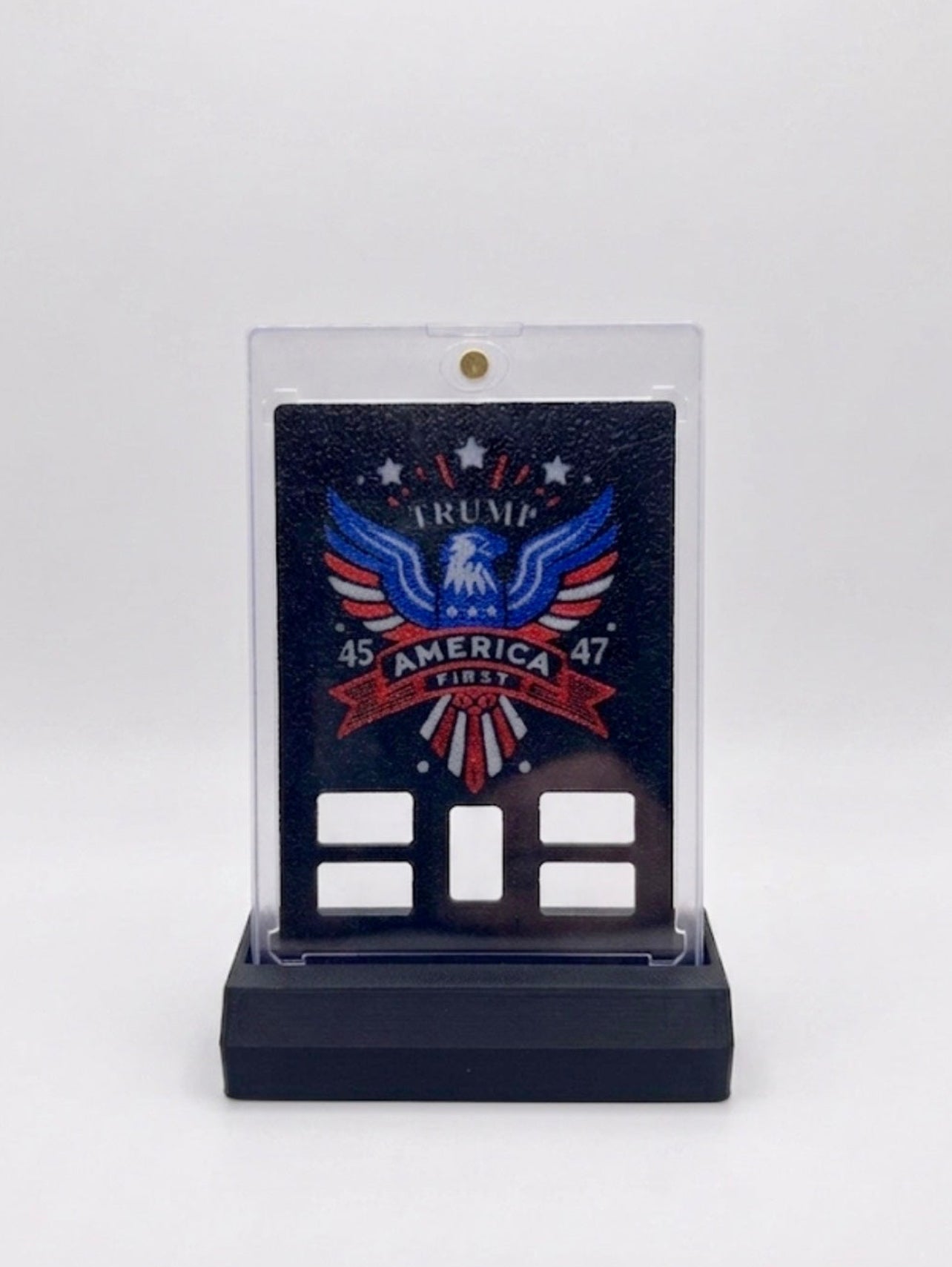FREE STANDING DESKTOP TRUMP AMERICA FIRST GRAM HOLDER AND DISPLAY!