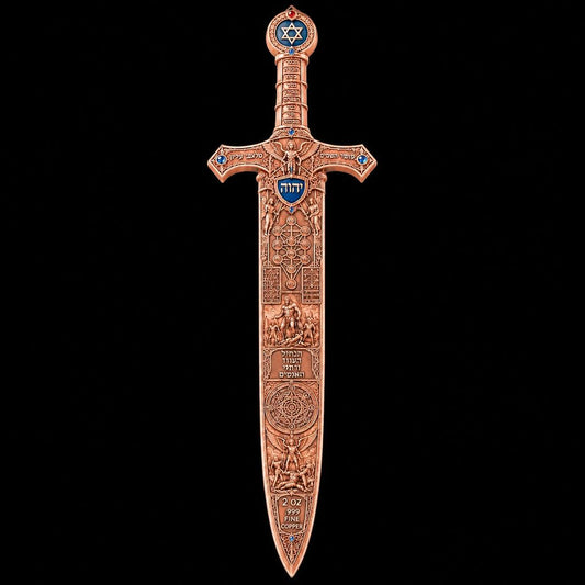 The Sword of Goliath Shaped 2 oz Copper Medal (06/03)