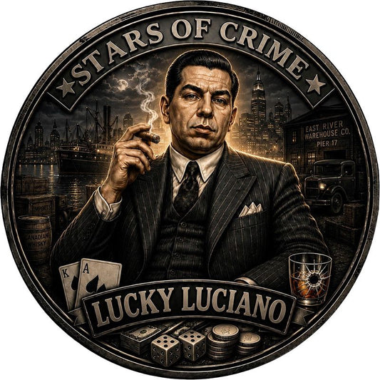 2026 Stars of Crime - Lucky Luciano 1 oz Copper Round (06/08)