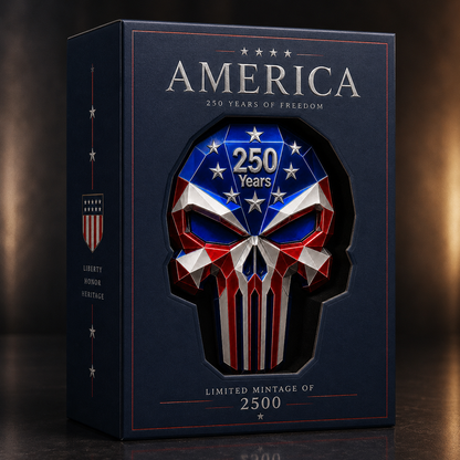 America: 250 Years of Freedom — 3 oz Copper Skull Collectible