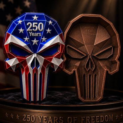 America: 250 Years of Freedom — 3 oz Copper Skull Collectible