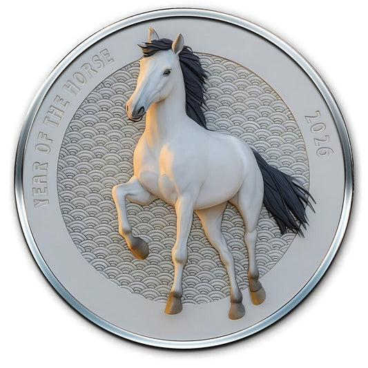2026 Lunar Year of the Horse Colorized 1 oz Silver Round (12/11)