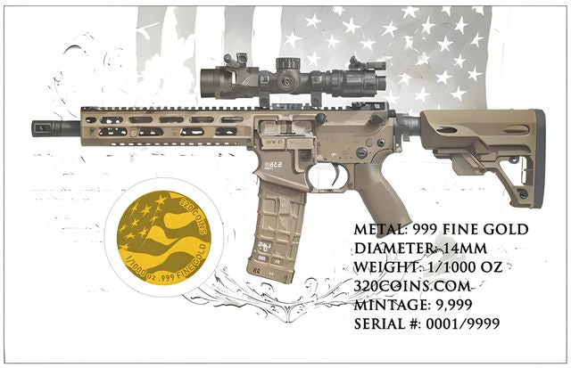 2nd Amendment 1/1000 oz Gold Round in Card (12/11)