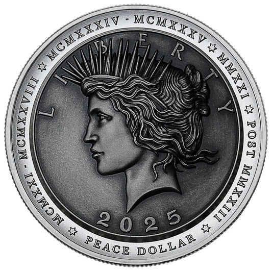 2025 Niue Peace Dollar UHR Incused 1 oz Silver Coin (06/01)