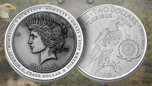 2025 Niue Peace Dollar UHR Incused 1 oz Silver Coin (06/01)