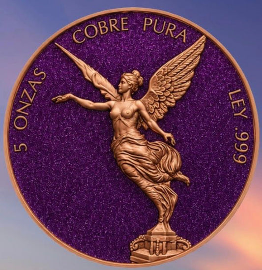 Libertad Purple Diamond Dust Colorized 5 oz Copper Medal (06/03)