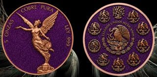 Libertad Purple Diamond Dust Colorized 5 oz Copper Medal (06/03)