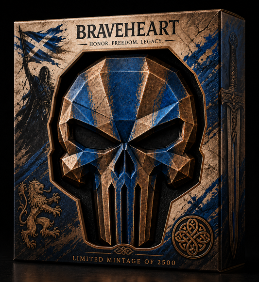 2026 Braveheart Warrior Spirit 3 oz Colorized Copper Punisher Style Collectible