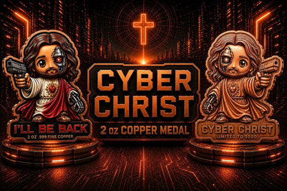 Cyber Christ Shaped 2 oz Copper Medal (06/05)