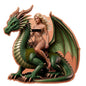 Goddess of the Emerald Dragon Shaped Colorized 5 oz Copper Medal (06/04)