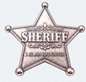 Junior Sheriff Badge Shaped 1 oz Copper Medal (06/05) SILVER Gilded Version