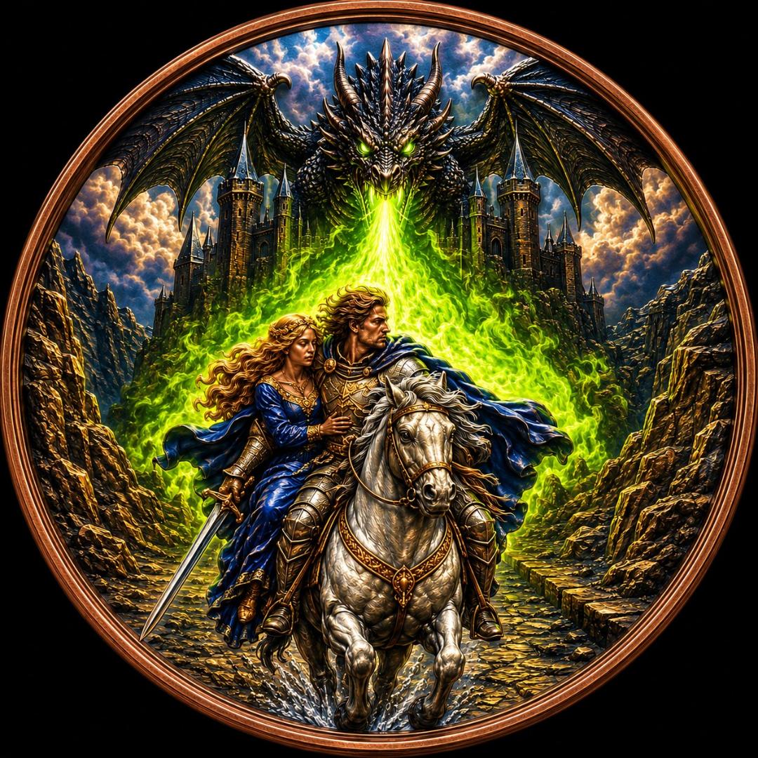 The Legend of Lancelot 5 oz Copper Medal (1500 Mintage) (6/8)