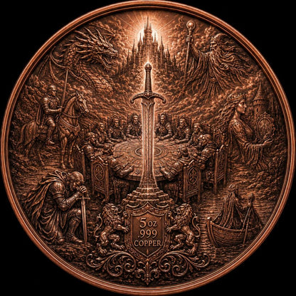 The Legend of Lancelot 5 oz Copper Medal (1500 Mintage) (6/8)