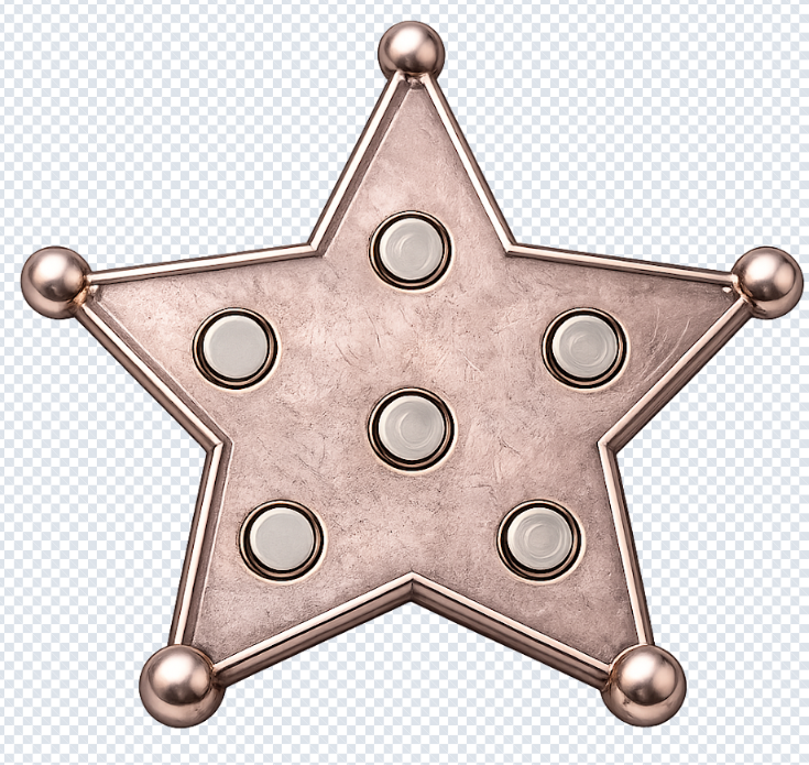 Junior Sheriff Badge Shaped 1 oz Copper Medal (06/05) GOLD Version