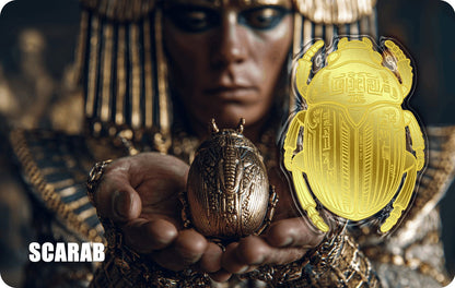 In Stock! 2026 Scarab Shaped 1/500 oz Gold Medal in Card