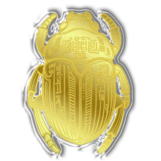 In Stock! 2026 Scarab Shaped 1/500 oz Gold Medal in Card
