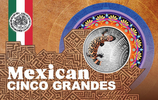 2026 Cameroon Cinco Grandes Gila Monster 1/4 oz Silver Coin in Card (06/12) 3rd in series