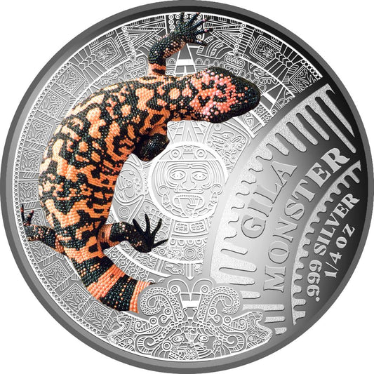 2026 Cameroon Cinco Grandes Gila Monster 1/4 oz Silver Coin in Card (06/12) 3rd in series