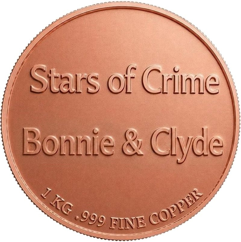 2026 Stars of Crime - Bonnie & Clyde 1 Kilo Copper Medal (06/12)