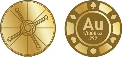 In Stock! Roulette 1/1000 oz Gold Round in Card (12/15)