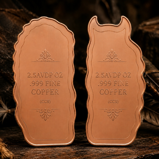 2026 SPIRIT OF THE PLAINS – 5 AVDP oz .999 Fine Copper Two-Piece Custom-Shaped Art Set