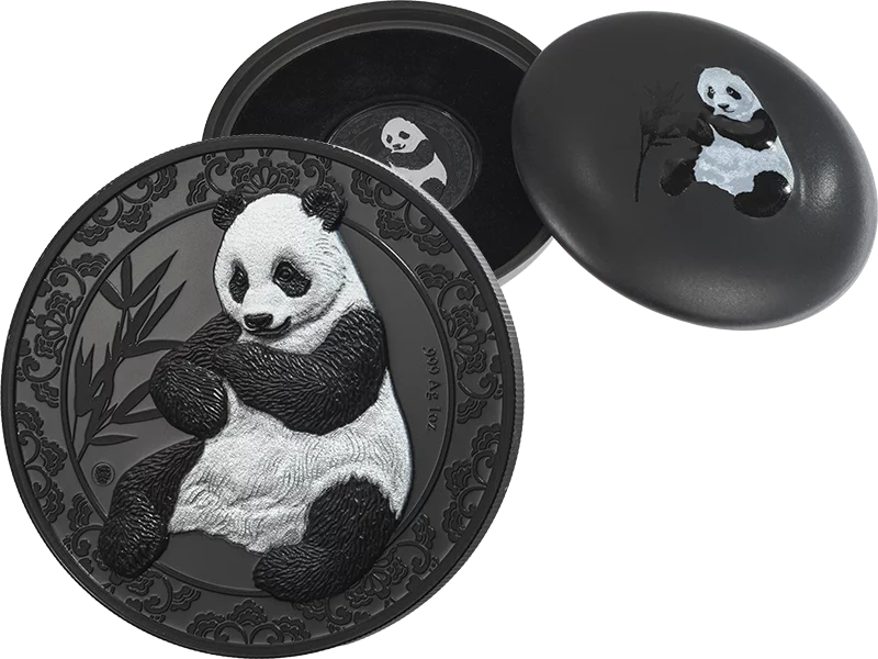 2019 Tanzania Nano Panda Black Proof 1 oz Silver Coin (06/08)
