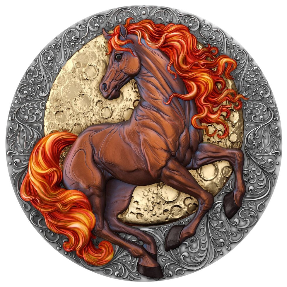 2026 Niue Fire Horse with Black Diamond Eye First Release 2 oz Silver Coin (12/29)