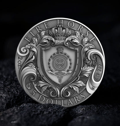 2026 Niue Fire Horse with Black Diamond Eye First Release 2 oz Silver Coin (12/29)