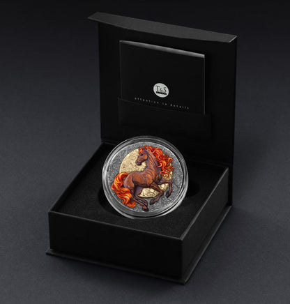 2026 Niue Fire Horse with Black Diamond Eye First Release 2 oz Silver Coin (12/29)
