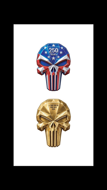 2026 America: 250 Years of Freedom JUMBO – 1/1000 Troy Oz .9999 Pure Gold Patriotic Collectible