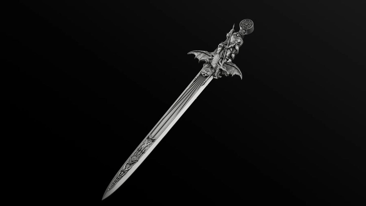See all photos! 2026 Samoa Ascalon - Sword of St. George Shaped 1 oz Silver Coin (06/09)