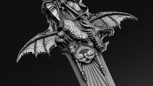 See all photos! 2026 Samoa Ascalon - Sword of St. George Shaped 1 oz Silver Coin (06/09)