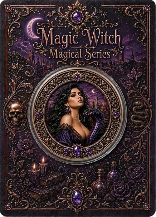 New Series! Magical Witch Colorized 1 oz Copper Medal (06/12)