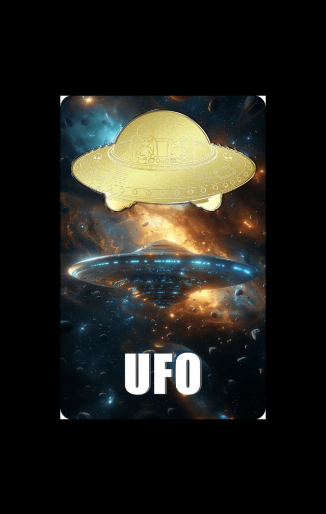 2026 UFO Shaped 1/500 oz Gold Medal in Card (06/08)