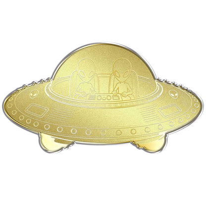 2026 UFO Shaped 1/500 oz Gold Medal in Card (06/08)