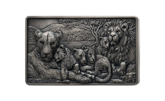 2025 Benin Lion Family UHR 1 Kilo Silver Coin. Mintage only 70!  (06/08)