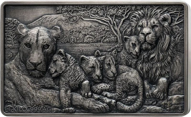 2025 Benin Lion Family UHR 1 Kilo Silver Coin. Mintage only 70!  (06/08)