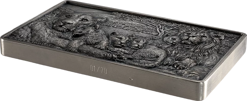 2025 Benin Lion Family UHR 1 Kilo Silver Coin. Mintage only 70!  (06/08)