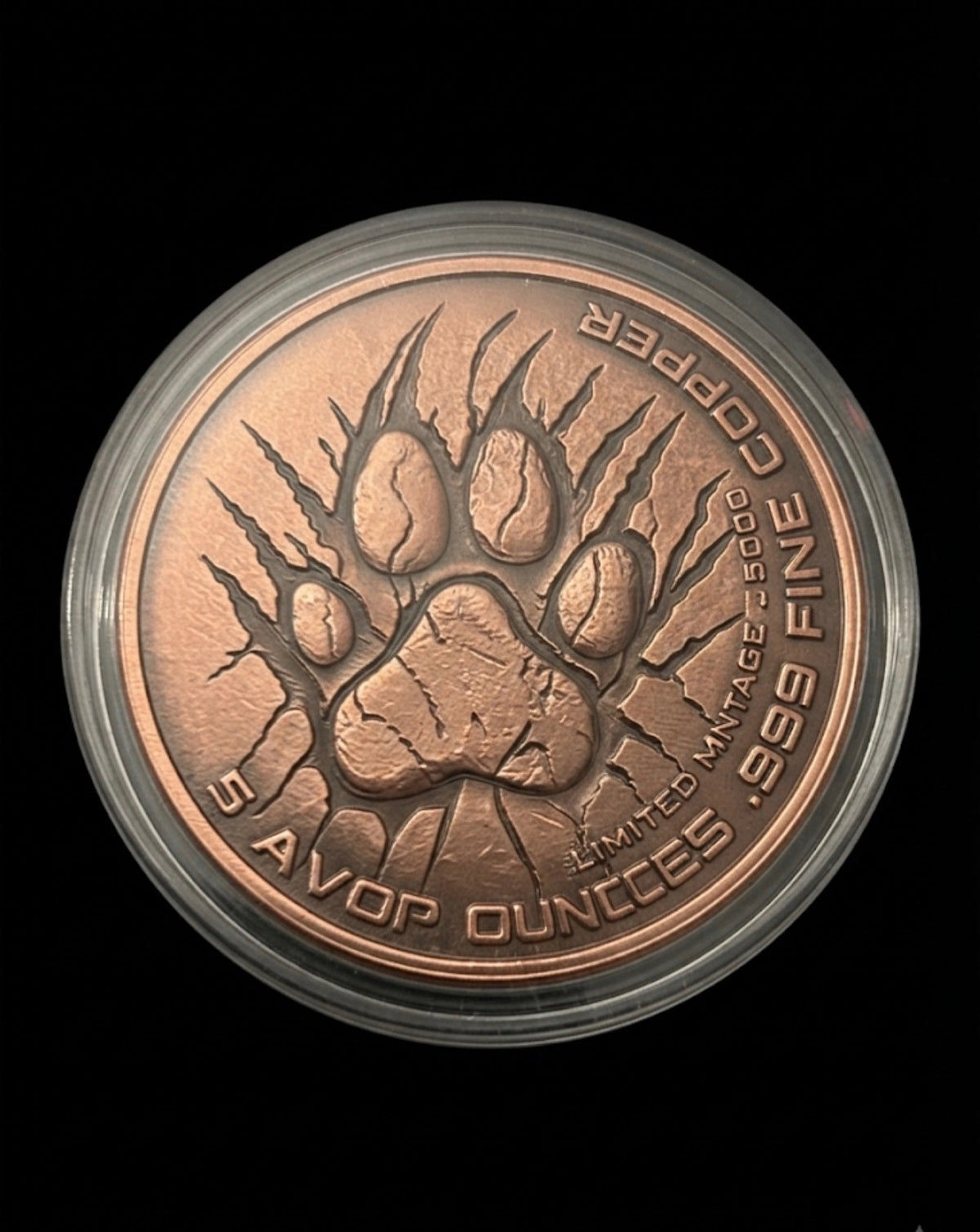 In Stock! 5oz UHR Roar of the King Colorized Copper in Capsule (5000 mintage)