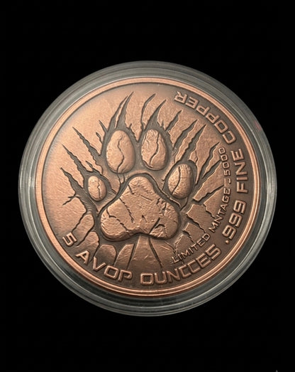In Stock! 5oz UHR Roar of the King Colorized Copper in Capsule (5000 mintage)