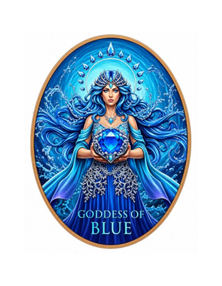 100 Gram Goddess Series - Goddess of Blue Colorized Copper in Display Box