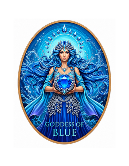 100 Gram Goddess Series - Goddess of Blue Colorized Copper in Display Box