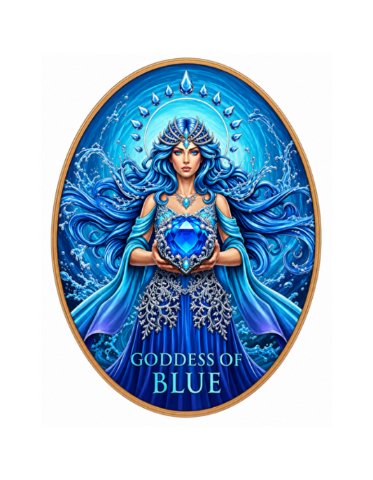 100 Gram Goddess Series - Goddess of Blue Colorized Copper in Display Box