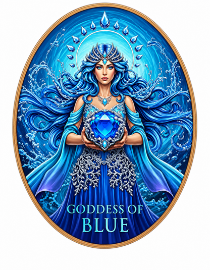 100 Gram Goddess Series - Goddess of Blue Colorized Copper in Display Box
