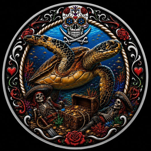 Estimate: 2026 Cayman Islands Mexican Pirate Life Sea Turtle Colorized 1 oz Silver Coin (06/08)