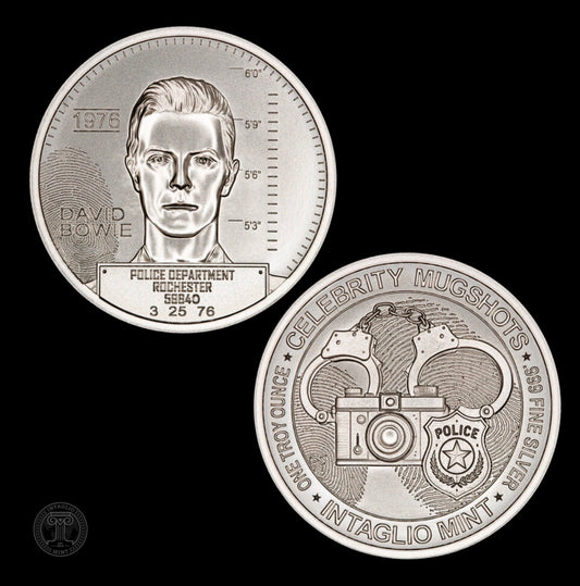Estimate: Intaglio Mint Celebrity Mugshots David Bowie 1 oz Silver Round (06/10)