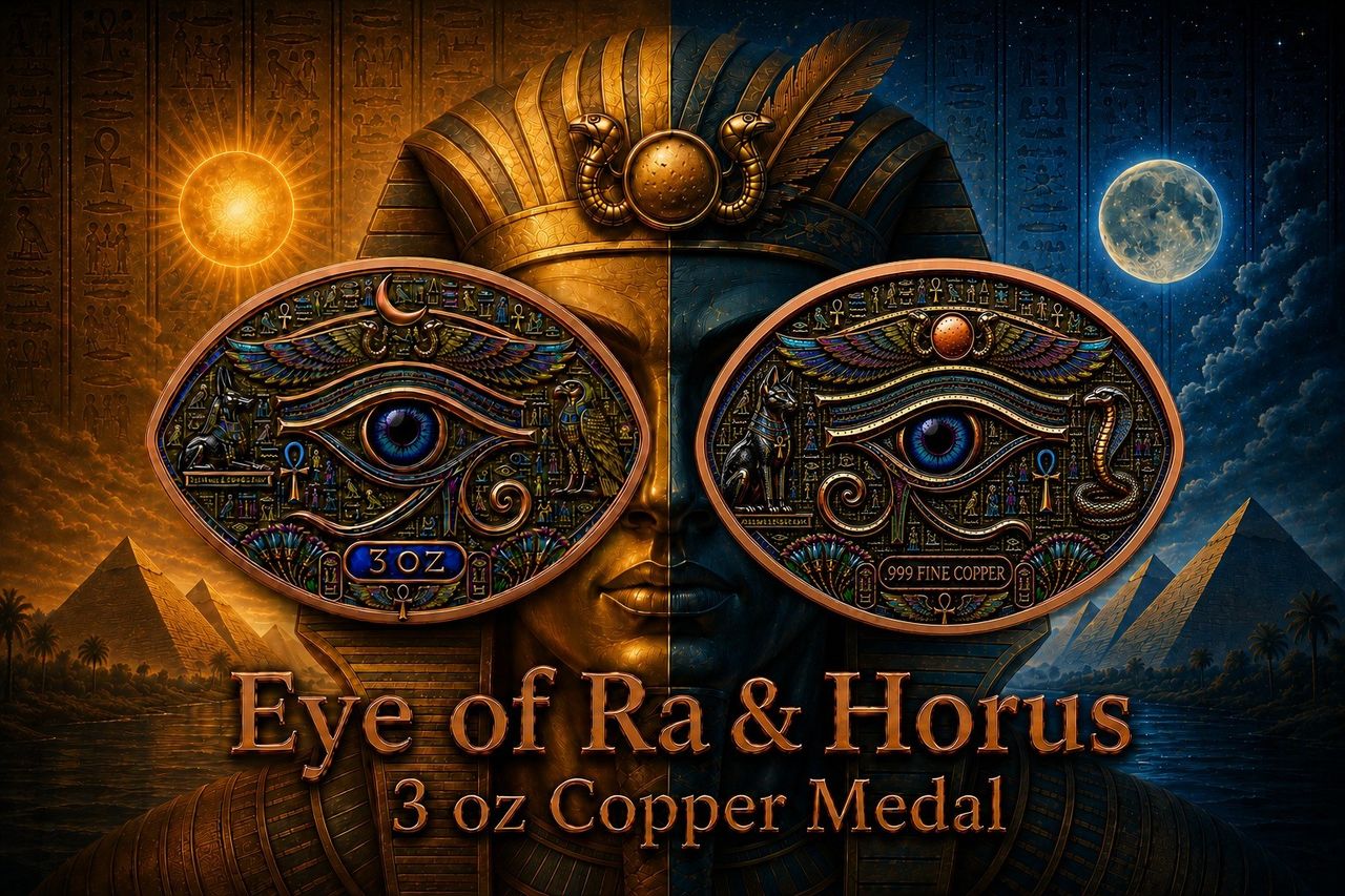 Eye of Ra & Horus 3 oz Copper Medal (06/11)
