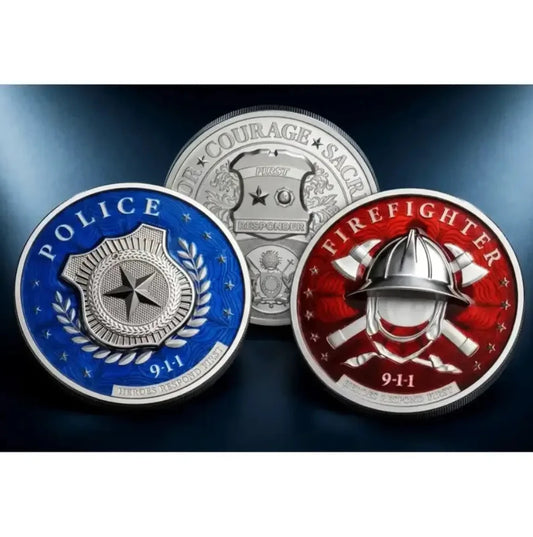 2026 Cook Islands First Responders Police & Firefighters 2 x 1 oz Silver Coin Set (06/17)