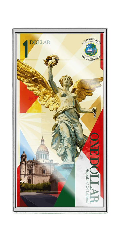 In Stock! 2026 Liberia The Angel of Independence 1/10 oz Silver Note
